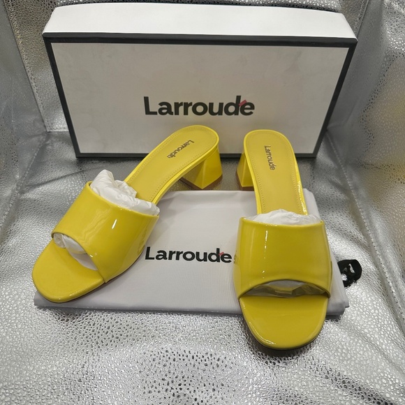 Larroude Shoes - Larroude Brigette Lemonade Mid Heel